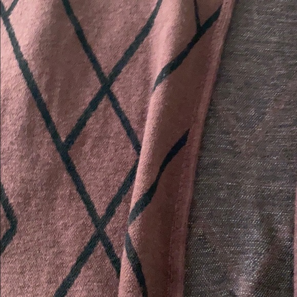 Poncho shawl black and brown shrugs - Picture 2 of 3